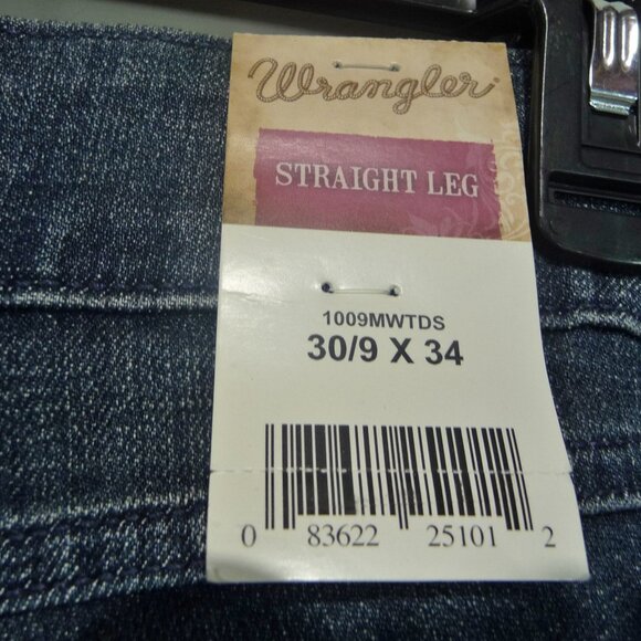 WRANGLER JEANS 30X34 (SIZE 9) STRAIGHT LEG - Picture 6 of 7